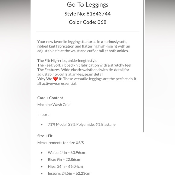 FPMovement Go To Legging-M/LG-Washed Black-NWT - Picture 5 of 7